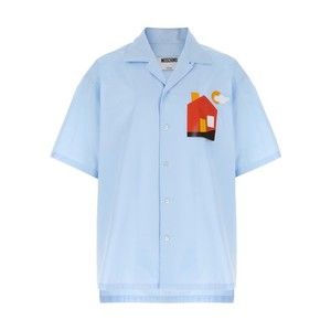 Moschino Asymmetrical V-Neck Cotton Shirt - NWT